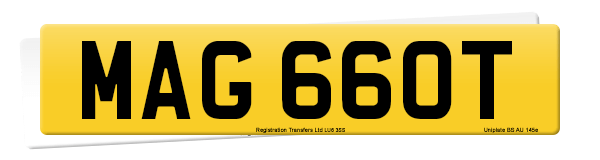 Registration number MAG 660T